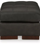 Signature Design by Ashley Luigi Oversized Chair and Ottoman-Thunder