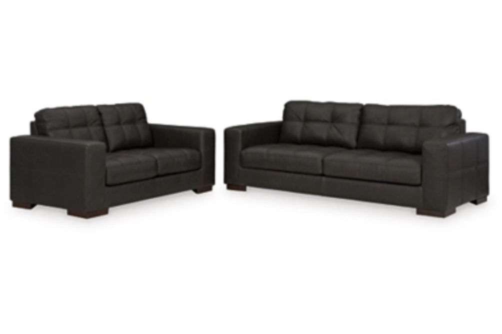 Signature Design by Ashley Luigi Sofa and Loveseat-Thunder