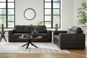 Signature Design by Ashley Luigi Sofa and Loveseat-Thunder