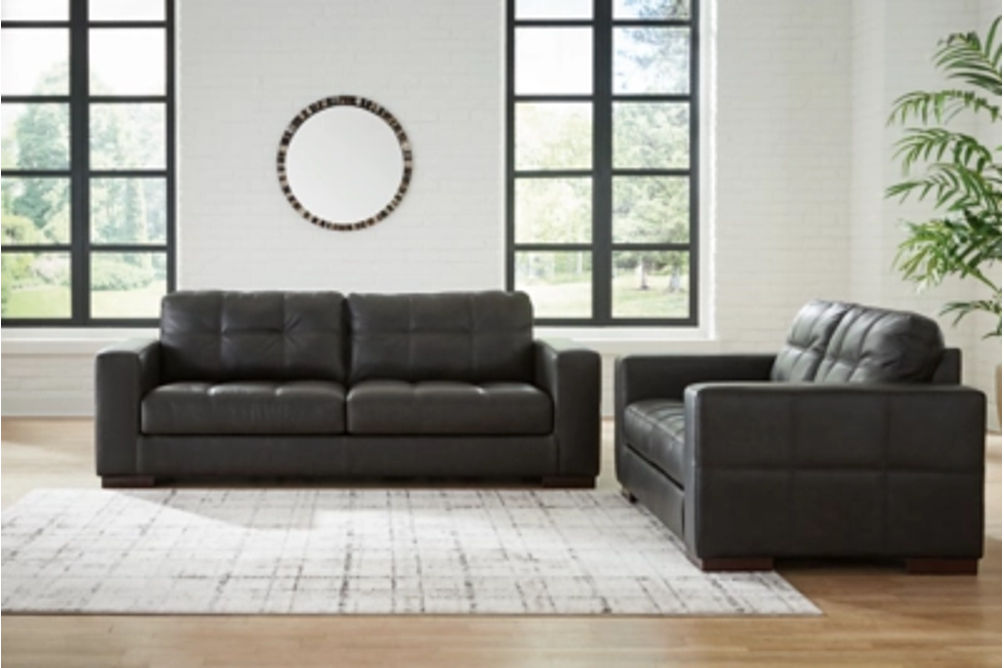 Signature Design by Ashley Luigi Sofa and Loveseat-Thunder