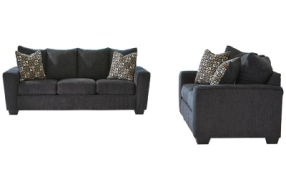 Benchcraft Wixon Sofa and Loveseat-Slate