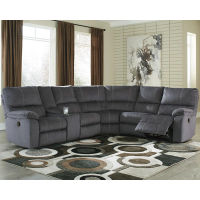 Signature Design by Ashley Urbino 3-Piece Reclining Sectional-Charcoal