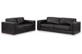 Signature Design by Ashley Amiata Sofa and Loveseat-Onyx