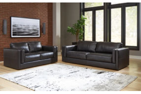 Signature Design by Ashley Amiata Sofa and Loveseat-Onyx