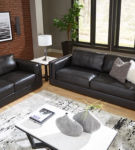 Signature Design by Ashley Amiata Sofa and Loveseat-Onyx