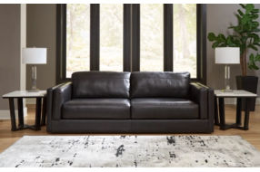 Signature Design by Ashley Amiata Sofa and Oversized Chair-Onyx