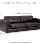 Signature Design by Ashley Amiata Sofa and Oversized Chair-Onyx