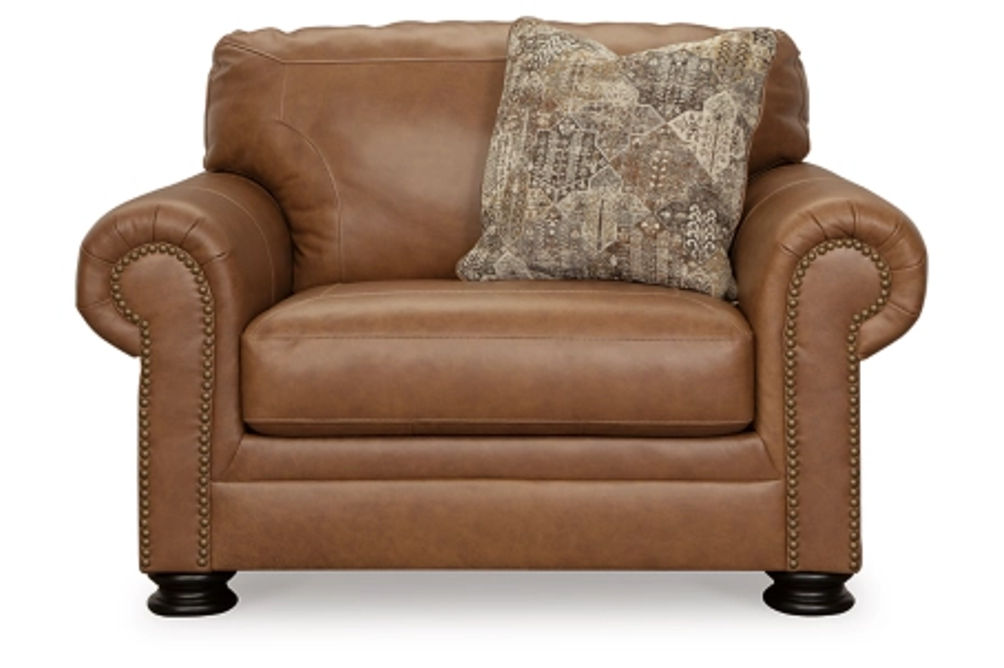 Signature Design by Ashley Carianna Oversized Chair and Ottoman-Caramel