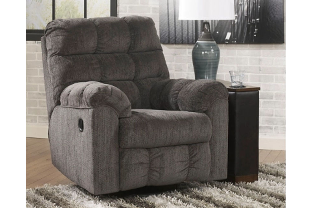 Signature Design by Ashley Acieona Reclining Sofa with Recliner-Slate