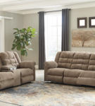 Signature Design by Ashley Workhorse Reclining Sofa and Loveseat-Cocoa