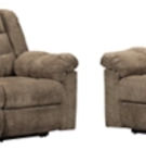 Signature Design by Ashley Workhorse Reclining Sofa and Loveseat-Cocoa