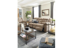 Signature Design by Ashley Workhorse Reclining Sofa and Loveseat-Cocoa