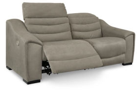 Next-Gen Gaucho 2-Piece Power Reclining Sectional Loveseat-Putty