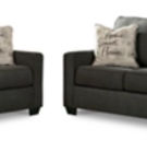 Signature Design by Ashley Lucina Sofa, Loveseat and Recliner-Charcoal