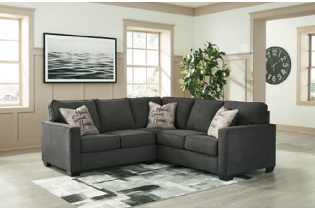 Signature Design by Ashley Lucina 2-Piece Sectional-Charcoal