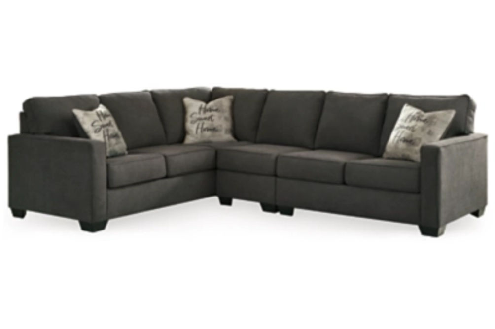 Signature Design by Ashley Lucina 3-Piece Sectional-Charcoal