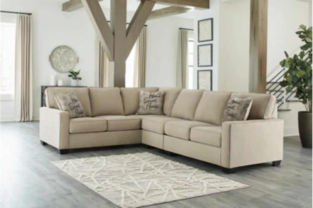 Signature Design by Ashley Lucina 3-Piece Sectional-Quartz