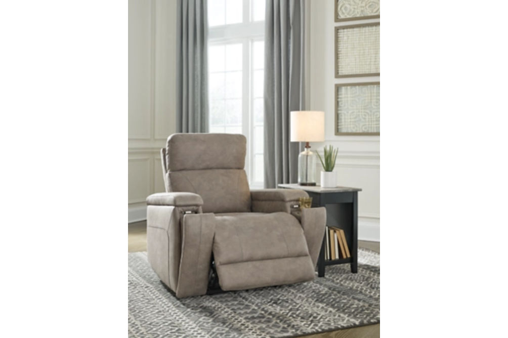 Signature Design by Ashley Rowlett Power Recliner-Fog