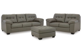 Signature Design by Ashley Donlen Sofa, Loveseat and Ottoman-Gray