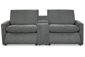 Hartsdale 3-Piece Power Reclining Sectional Loveseat with Console-Granite