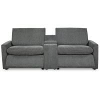 Hartsdale 3-Piece Power Reclining Sectional Loveseat with Console-Granite