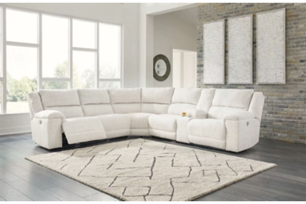 Signature Design by Ashley Keensburg 3-Piece Power Reclining Sectional-Linen