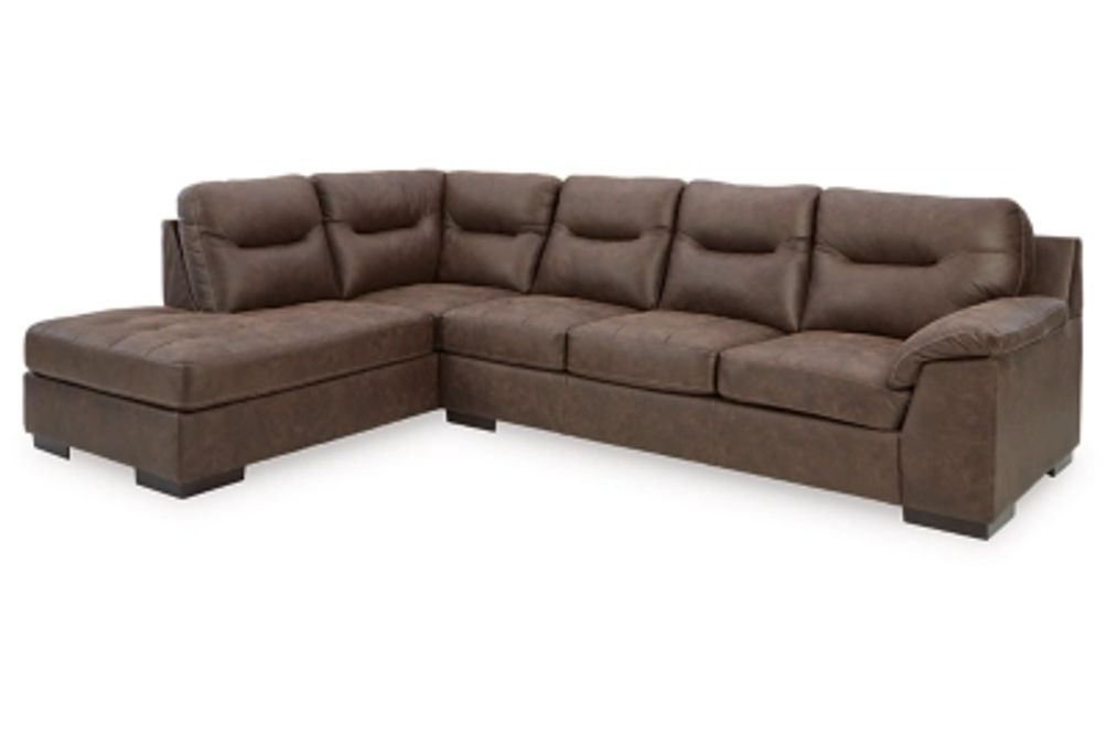 Signature Design by Ashley Maderla 2-Piece Sectional with Chaise-Walnut