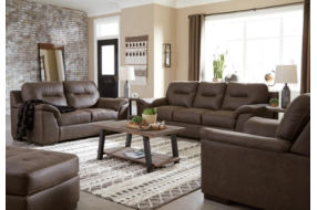 Signature Design by Ashley Maderla Sofa, Loveseat and Chair-Walnut