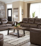 Signature Design by Ashley Maderla Sofa, Loveseat and Chair-Walnut