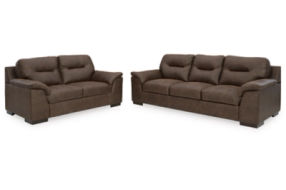 Signature Design by Ashley Maderla Sofa and Loveseat-Walnut