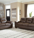 Signature Design by Ashley Maderla Sofa and Loveseat-Walnut