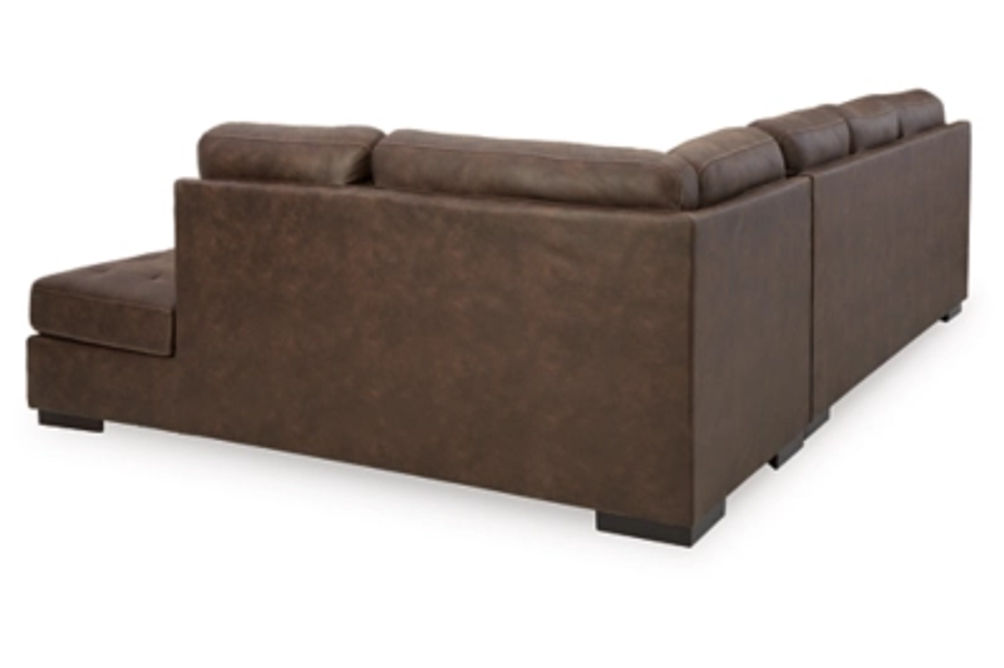 Signature Design by Ashley Maderla 2-Piece Sectional with Chaise-Walnut