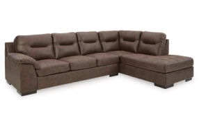 Signature Design by Ashley Maderla 2-Piece Sectional with Chaise-Walnut