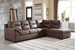 Signature Design by Ashley Maderla 2-Piece Sectional with Chaise-Walnut