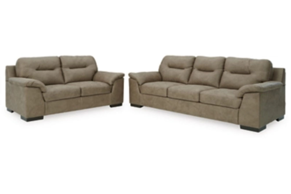 Signature Design by Ashley Maderla Sofa and Loveseat-Pebble