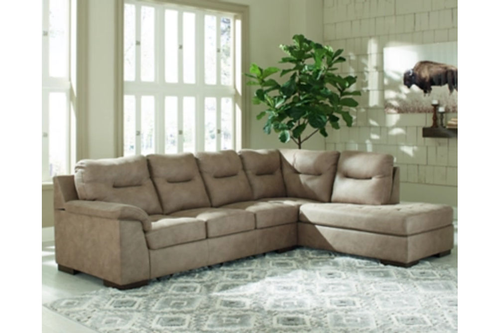 Signature Design by Ashley Maderla 2-Piece Sectional with Chaise-Pebble