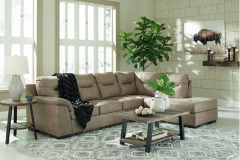 Signature Design by Ashley Maderla 2-Piece Sectional with Chaise-Pebble