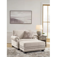 Benchcraft Merrimore Oversized Chair and Ottoman-Linen