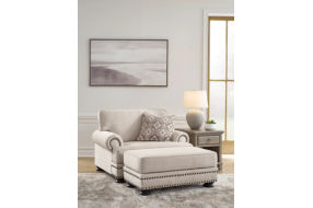 Benchcraft Merrimore Oversized Chair and Ottoman-Linen