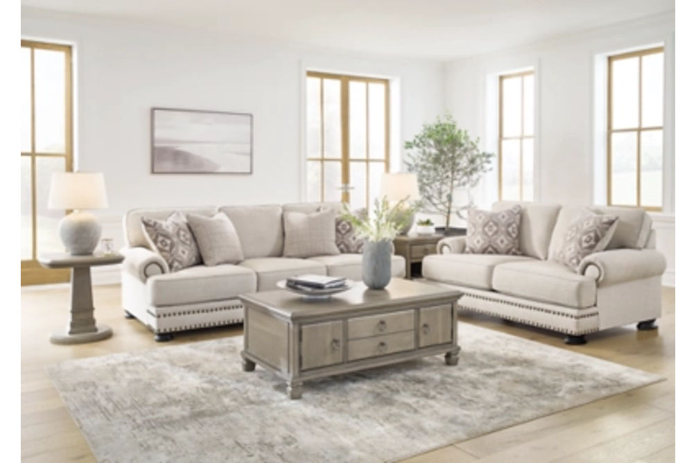 Benchcraft Merrimore Sofa and Loveseat-Linen