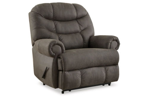 Signature Design by Ashley Camera Time Recliner-Gunmetal