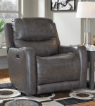 Signature Design by Ashley Galahad Power Recliner-Smoke