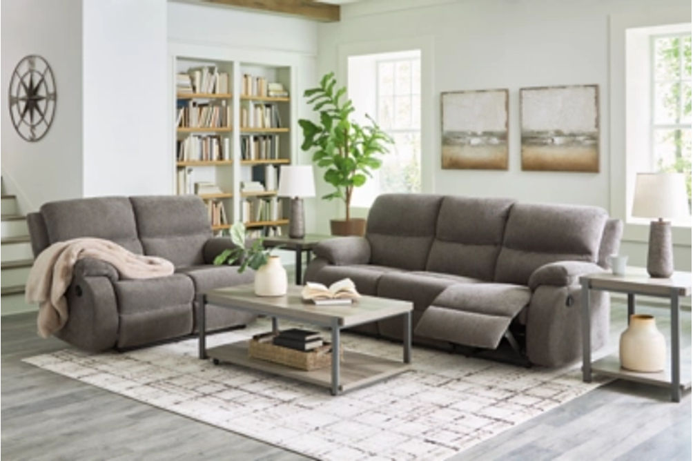 Signature Design by Ashley Scranto Reclining Sofa and Loveseat-Brindle