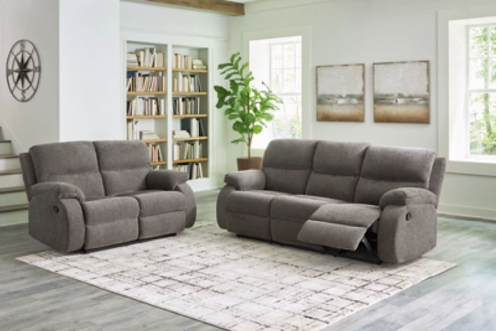 Signature Design by Ashley Scranto Reclining Sofa and Loveseat-Brindle