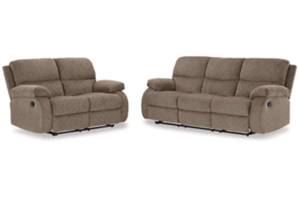 Signature Design by Ashley Scranto Reclining Sofa and Loveseat-Oak