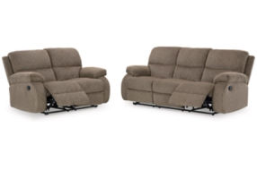 Signature Design by Ashley Scranto Reclining Sofa and Loveseat-Oak