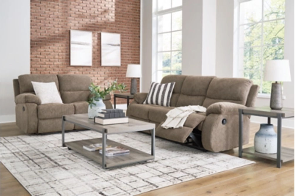 Signature Design by Ashley Scranto Reclining Sofa and Loveseat-Oak