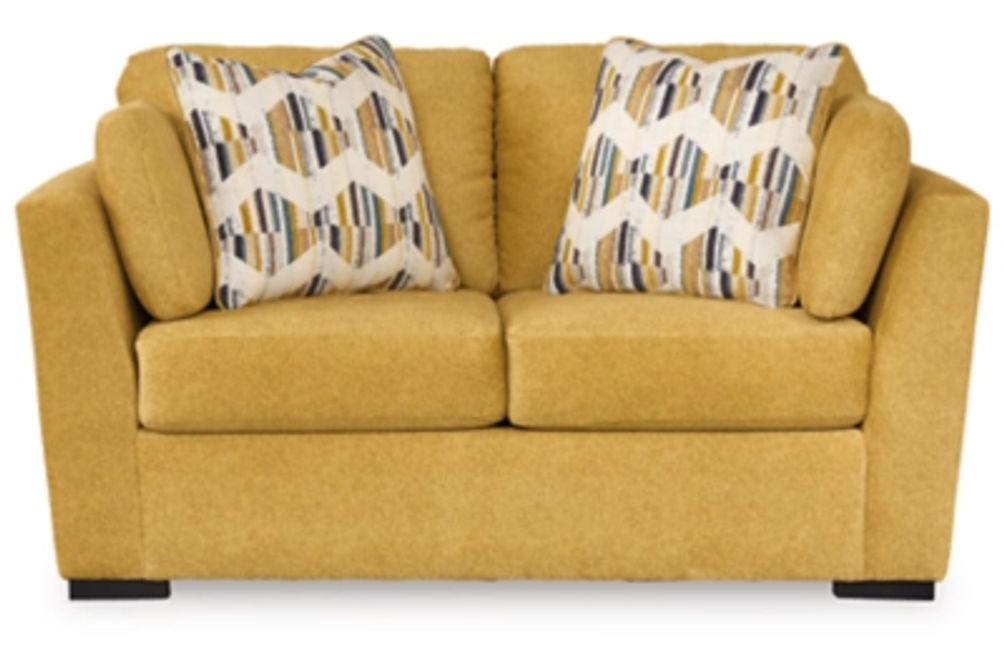 Signature Design by Ashley Keerwick Sofa and Loveseat-Sunflower