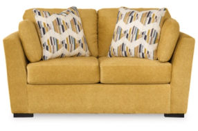 Signature Design by Ashley Keerwick Sofa and Loveseat-Sunflower