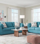 Signature Design by Ashley Keerwick Sofa and Loveseat-Teal